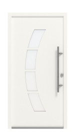 Haustür Smart AL-107 RAL 9016-RAL 9016 Frontansicht außen