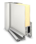 Haustür Smart AL-107 RAL 9016-RAL 9016 Detail Querschnitt