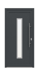 Haustür Kunststoff Premium F003 RAL 7016-RAL 9016 Frontansicht außen