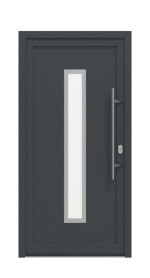Haustür Kunststoff Premium F003 RAL 7016-RAL 7016 Frontansicht außen