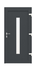 Haustür Kunststoff Premium F003 RAL 7016-RAL 7016 Frontansicht innen