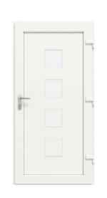 Haustür Kunststoff Premium F008 RAL 9016-RAL 9016 Frontansicht innen
