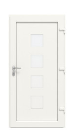 Haustür Kunststoff Premium F008 Quarz Grau-RAL 9016 Frontansicht innen