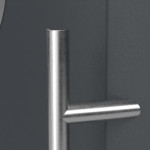 Haustür Kunststoff Premium F011 Anthrazit Struktur-Anthrazit Struktur Detail Drücker