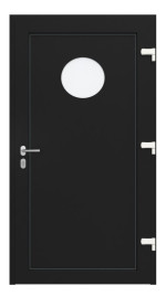 Haustür Kunststoff Premium F011 RAL 9005-RAL 9005 Frontansicht innen