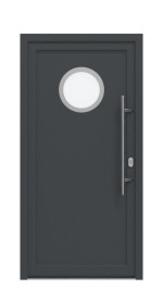 Haustür Kunststoff Premium F011 RAL 7016-RAL 7016 Frontansicht außen