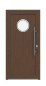 Haustür Kunststoff Premium F011 Sherwood-RAL 9016 Frontansicht außen
