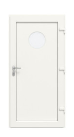 Haustür Kunststoff Premium F011 Polish Pine-RAL 9016 Frontansicht innen