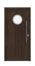 Haustür Kunststoff Premium F011 Brown Oak-Brown Oak Frontansicht außen