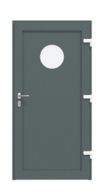 Haustür Kunststoff Premium F011 Quarz Grau-Quarz Grau Frontansicht innen