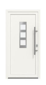 Haustür Kunststoff Premium F014 RAL 9016-RAL 9016 Frontansicht außen