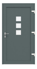 Haustür Kunststoff Premium F014 Quarz Grau-Quarz Grau Frontansicht innen