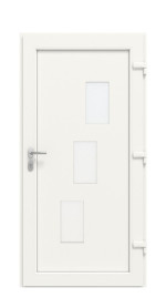 Haustür Kunststoff Premium F015 Anthrazit Struktur-RAL 9016 Frontansicht innen