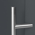 Haustür Kunststoff Premium F015 Anthrazit Struktur-RAL 9016 Detail Drücker