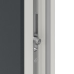 Haustür Kunststoff Premium F015 Anthrazit Struktur-RAL 9016 Detail Schließer