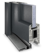 Haustür Kunststoff Premium F016 RAL 7016-RAL 9016 Detail Querschnitt