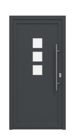 Haustür Kunststoff Premium F024 RAL 7016-RAL 7016 Frontansicht außen