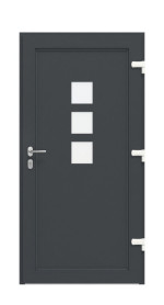 Haustür Kunststoff Premium F024 RAL 7016-RAL 7016 Frontansicht innen