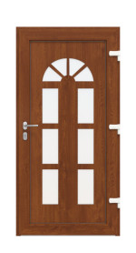 Haustür Kunststoff Premium F026 Golden Oak-Golden Oak Frontansicht innen