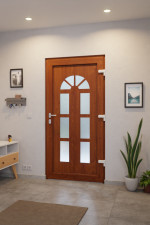 Haustür Kunststoff Premium F026 Golden Oak-Golden Oak Stilwelt innen