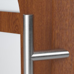 Haustür Kunststoff Premium F026 Golden Oak-Golden Oak Detail Drücker