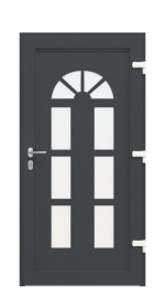 Haustür Kunststoff Premium F026 RAL 7016-RAL 7016 Frontansicht innen