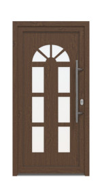 Haustür Kunststoff Premium F026 Sherwood-RAL 9016 Frontansicht außen