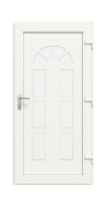 Haustür Kunststoff Premium F026 Sherwood-RAL 9016 Frontansicht innen