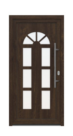 Haustür Kunststoff Premium F026 Brown Oak-Brown Oak Frontansicht außen