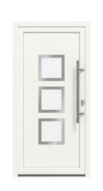 Haustür Kunststoff Premium F030 RAL 9016-RAL 9016 Frontansicht außen
