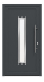 Haustür Kunststoff Premium F031 RAL 7016-RAL 7016 Frontansicht außen