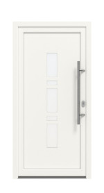 Haustür Kunststoff Premium F035 RAL 9016-RAL 9016 Frontansicht außen