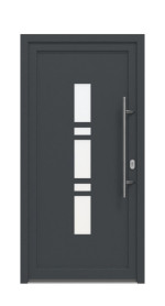 Haustür Kunststoff Premium F035 RAL 7016-RAL 9016 Frontansicht außen