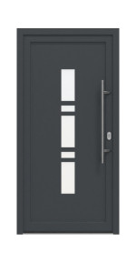 Haustür Kunststoff Premium F035 RAL 7016-RAL 7016 Frontansicht außen