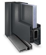 Haustür Kunststoff Premium F035 RAL 7016-RAL 7016 Detail Querschnitt