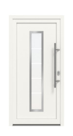 Haustür Kunststoff Premium F036 RAL 9016-RAL 9016 Frontansicht außen