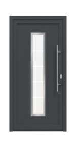 Haustür Kunststoff Premium F036 RAL 7016-RAL 7016 Frontansicht außen