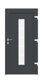 Haustür Kunststoff Premium F036 RAL 7016-RAL 7016 Frontansicht innen