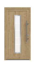Haustür Kunststoff Premium F036 Polish Pine-Polish Pine Frontansicht außen