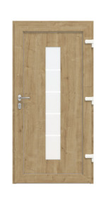 Haustür Kunststoff Premium F036 Polish Pine-Polish Pine Frontansicht innen
