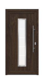 Haustür Kunststoff Premium F036 Brown Oak-Brown Oak Frontansicht außen