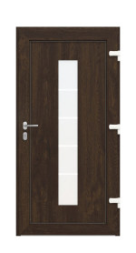 Haustür Kunststoff Premium F036 Brown Oak-Brown Oak Frontansicht innen