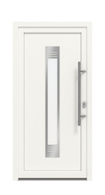 Haustür Kunststoff Premium F038 RAL 9016-RAL 9016 Frontansicht außen