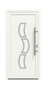 Haustür Kunststoff Premium F039 RAL 9016-RAL 9016 Frontansicht außen