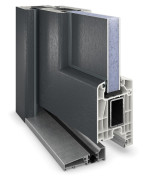 Haustür Kunststoff Premium F039 RAL 7016-RAL 9016 Detail Querschnitt