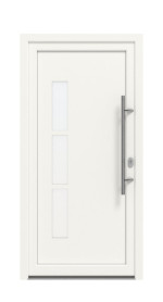 Haustür Kunststoff Premium F041 RAL 9016-RAL 9016 Frontansicht außen