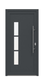 Haustür Kunststoff Premium F041 RAL 7016-RAL 9016 Frontansicht außen