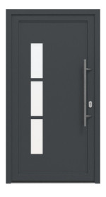 Haustür Kunststoff Premium F041 RAL 7016-RAL 7016 Frontansicht außen