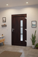Haustür Kunststoff Premium F041 Mahagoni-Mahagoni Stilwelt innen