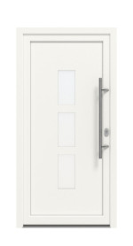 Haustür Kunststoff Premium F043 RAL 9016-RAL 9016 Frontansicht außen